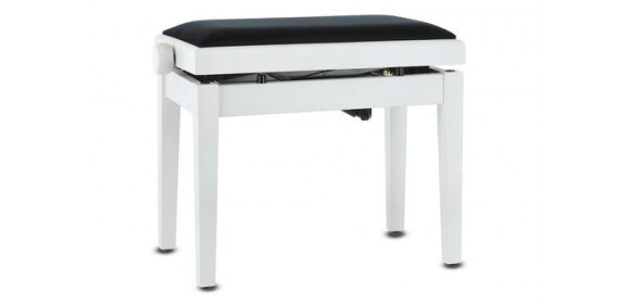 Pianobank Deluxe Autolift Weiß matt