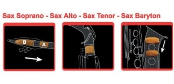 Saxophon Dämpfer Sopran-Saxophon mit 2 S-Bögen