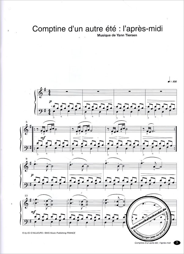 Notenbild für BMF 100 - 6 PIECES POUR PIANO 2