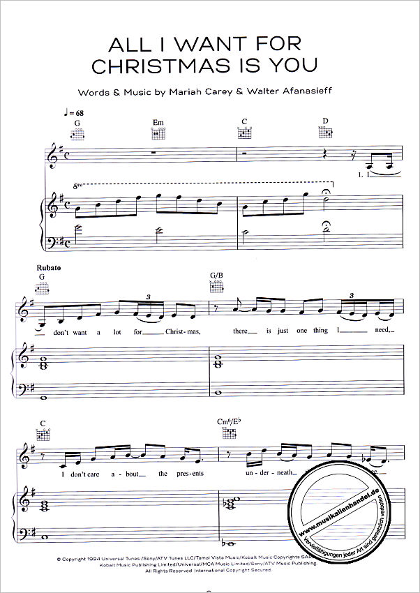 Notenbild für MSAM 1012484 - THE TOP TEN CHRISTMAS SONGS TO PLAY ON PIANO