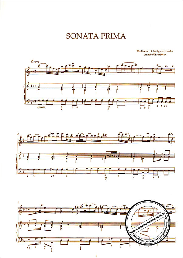 Notenbild für SBG 19 - 3 Sonatas : for alto recorder