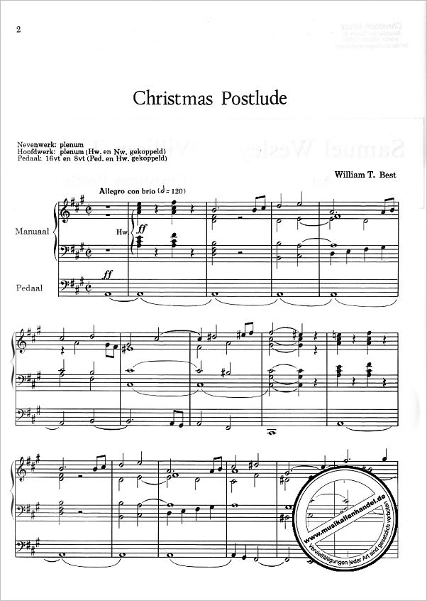 Notenbild für WILLEMSEN 571 - AIR + CHRISTMAS POSTLUDE