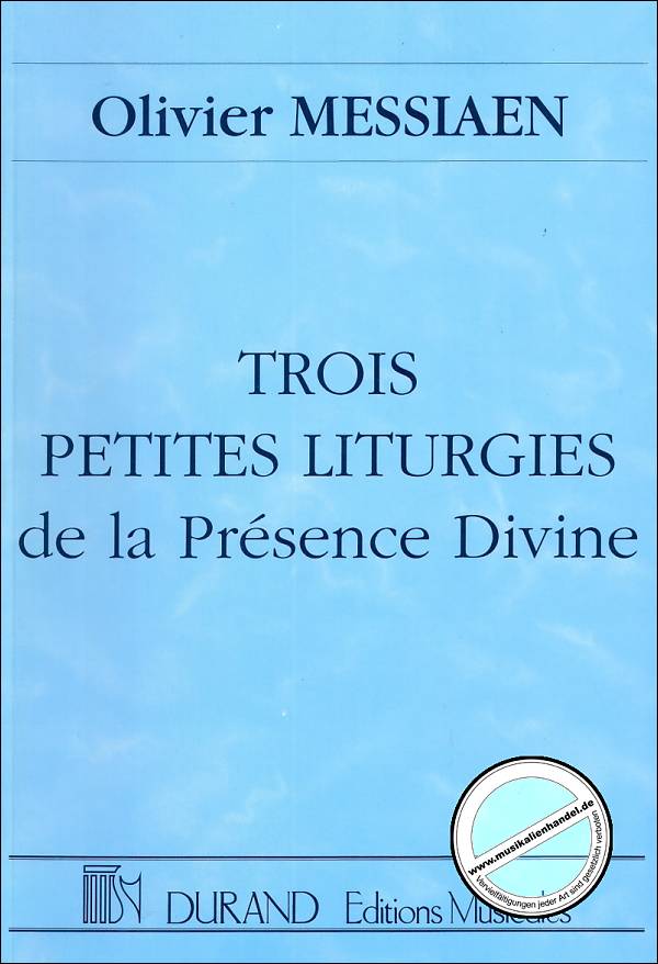 Titelbild für DUR 13602 - 3 PETITES LITURGIES DE LA PRESENCE DIVINE