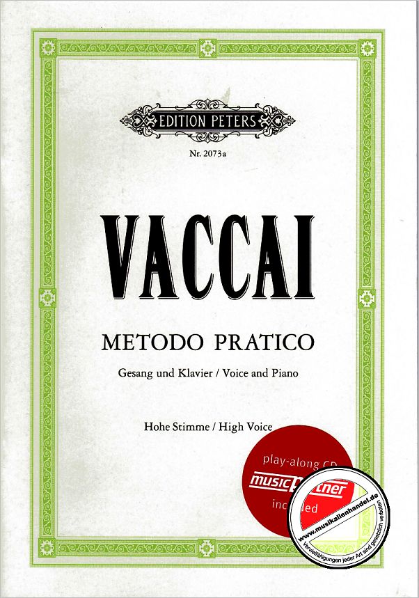 Titelbild für EPQ 2073A - METODO PRATICO DI CANTO ITALIANO