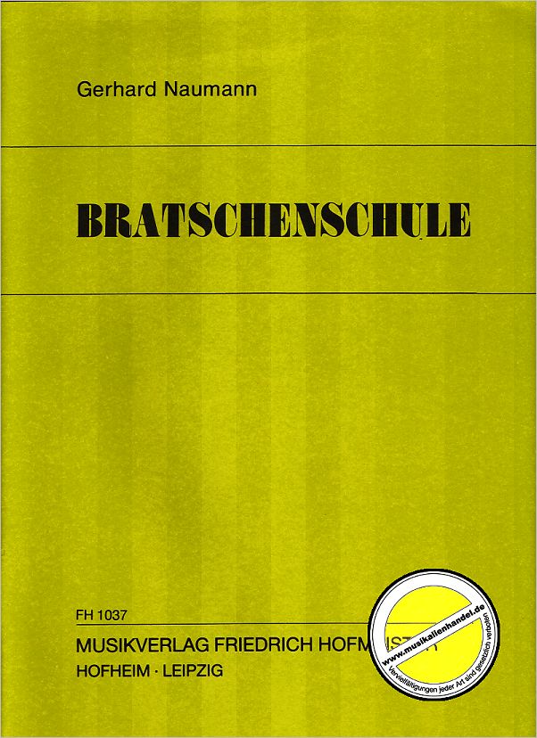 Titelbild für FH 1037 - BRATSCHENSCHULE