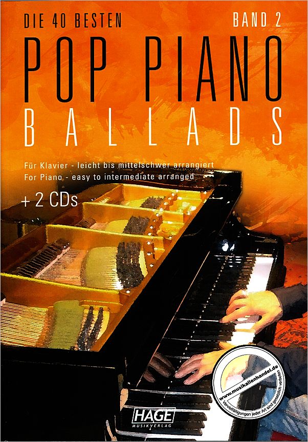 Titelbild für HAGE 3759 - DIE 40 BESTEN POP PIANO BALLADS 2