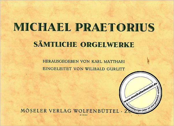 Titelbild für M 19012 - SAEMTLICHE ORGELWERKE