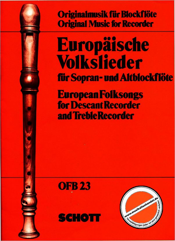 Titelbild für OFB 23 - EUROPAEISCHE VOLKSLIEDER