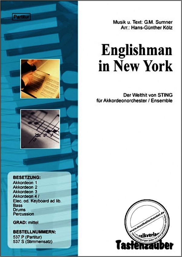 Titelbild für TAST 537-ST - ENGLISHMAN IN NEW YORK
