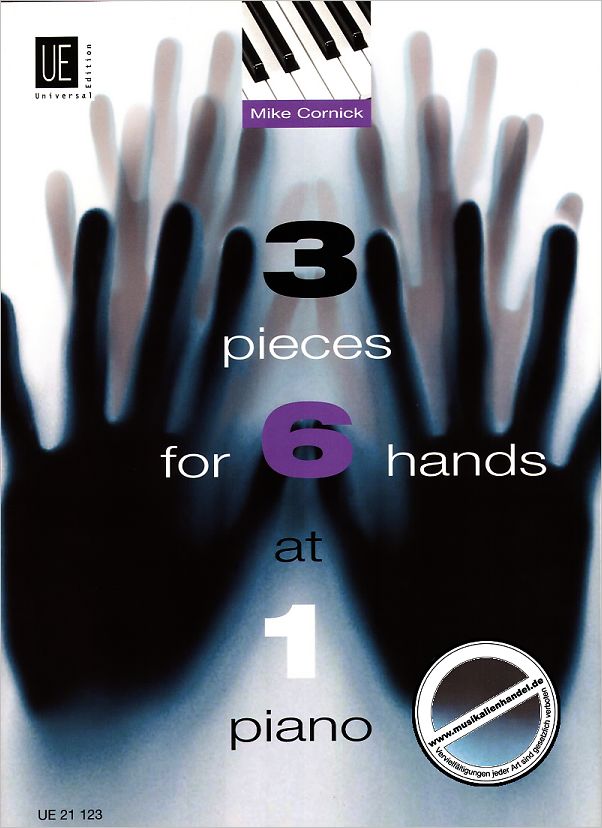 Titelbild für UE 21123 - 3 PIECES FOR 6 HANDS AT 1 PIANO