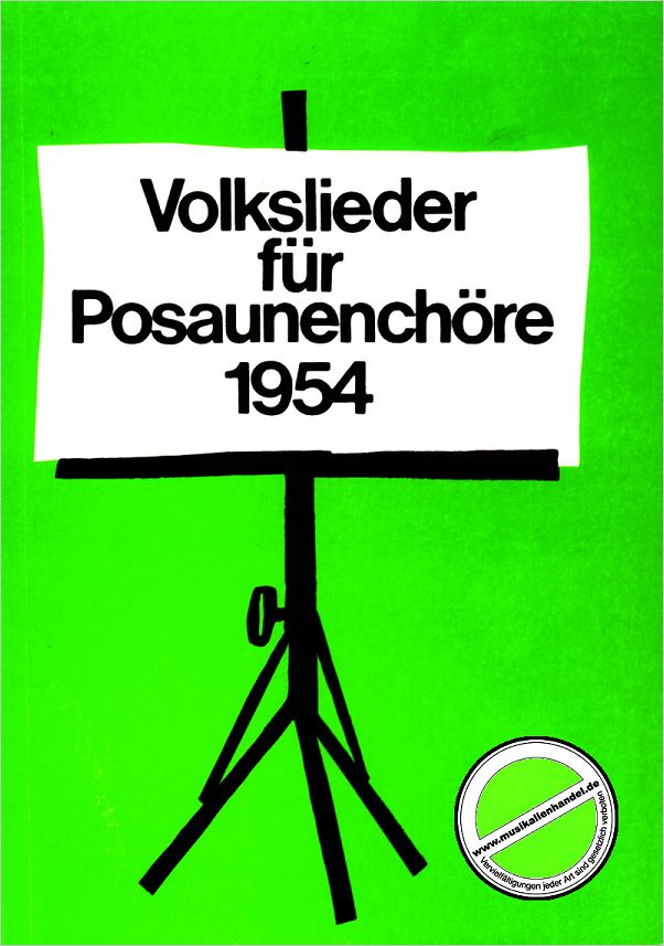 Titelbild für VERBA 3101 - VOLKSLIEDER FUER POSAUNENCHOERE 1954