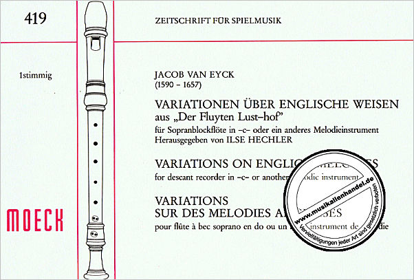 Titelbild für ZFS 419 - VARIATIONEN UEBER ENGLISCHE WEISEN