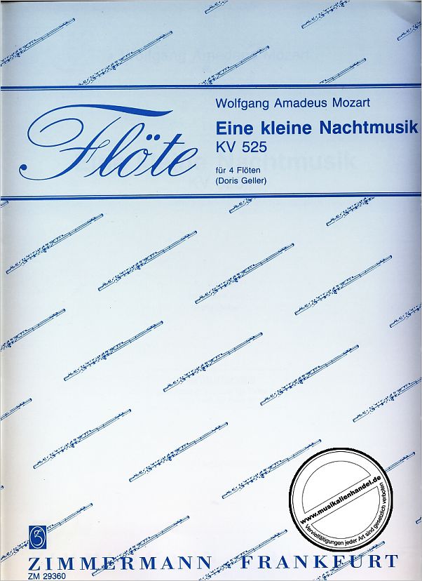 Titelbild für ZM 29360 - EINE KLEINE NACHTMUSIK G-DUR KV 525