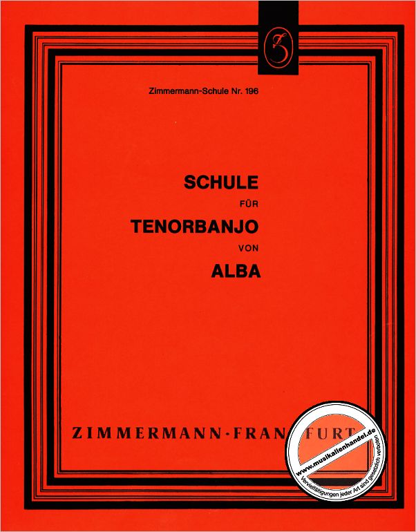 Titelbild für ZM 80196 - SCHULE FUER TENORBANJO