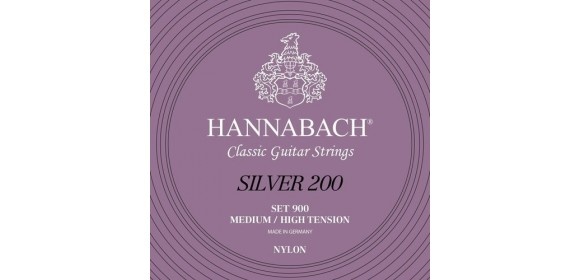 Klassikgitarre-Saiten Serie 900 Medium/High Tension Silver 200 Satz medium high