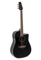 E-Akustikgitarre Wood Classics AED96-5HG Black Gloss Electro Schwarz Hochglanz