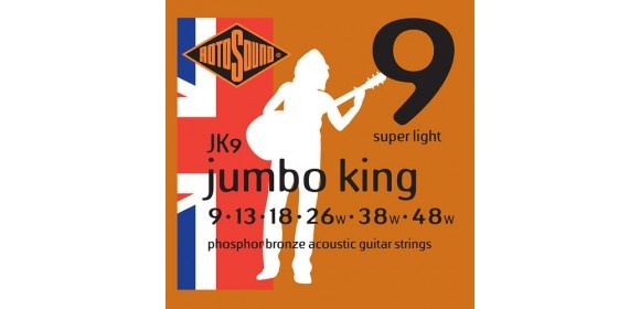 Akustik-Gitarren Saiten Jumbo King Satz Super Light 9-48
