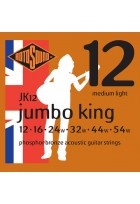 Akustik-Gitarren Saiten Jumbo King Satz Medium Light 12-54