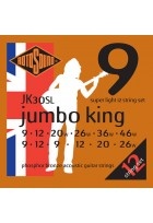 Akustik-Gitarren Saiten Jumbo King Satz 12-string Super Light 9-46