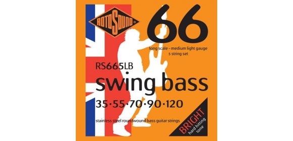 E-Bass Saiten Swing Bass 66 Satz 5-string Stainless Steel Medium-Light 35-120