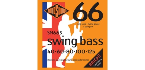 E-Bass Saiten Swing Bass 66 Satz 5-string Stainless Steel Hybrid 40-125