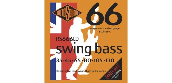 E-Bass Saiten Swing Bass 66 Satz 6-string Stainless Steel Standard 35-130