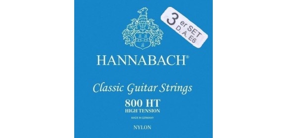 Klassikgitarre-Saiten Serie 800 High Tension versilbert 3er Bass