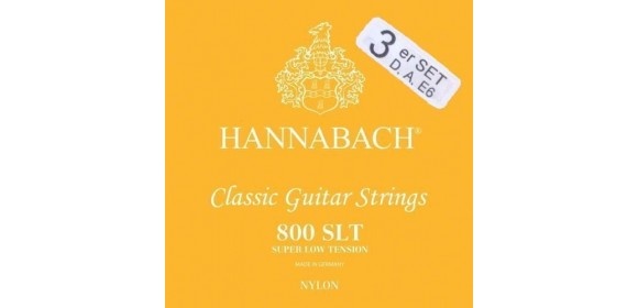 Klassikgitarre-Saiten Serie 800 Super Low Tension versilbert 3er Bass