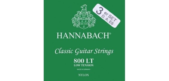Klassikgitarre-Saiten Serie 800 Low Tension versilbert 3er Bass