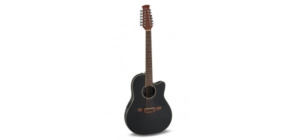 E-Akustikgitarre Traditional AB2412 Mid Cutaway 12-string Black Satin