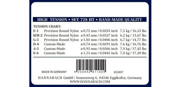 Klassikgitarre-Saiten Serie 728 High Tension Custom Made 3er Diskant high