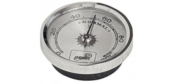Violinformetui Liuteria Maestro Hygrometer silber