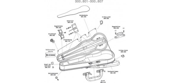 Violinformetui Liuteria Concerto D-Ring groß
