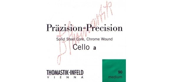 Cello-Saiten Präzision Stahl Vollkern A 3/4