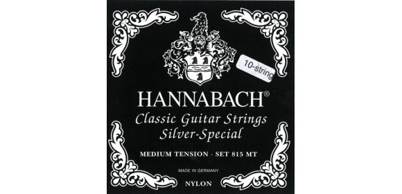 Klassikgitarre-Saiten Serie 815 für 8/10 saitige Gitarren / Medium Tension Silver Special Satz 10-saitig medium