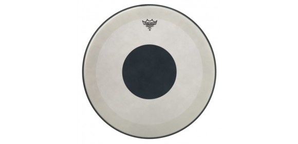 Schlagzeugfell Powerstroke 3 weiß aufgeraut Black Dot 23" P3-1123-10