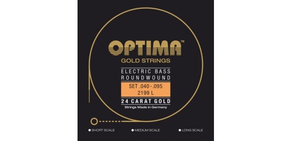 E-Bass Saiten Gold Strings Round Wound long scale Satz 4-string light