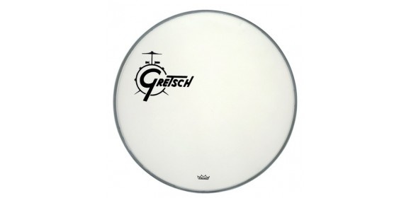 Bassdrum Fell Ambassador weiß aufgeraut 24''