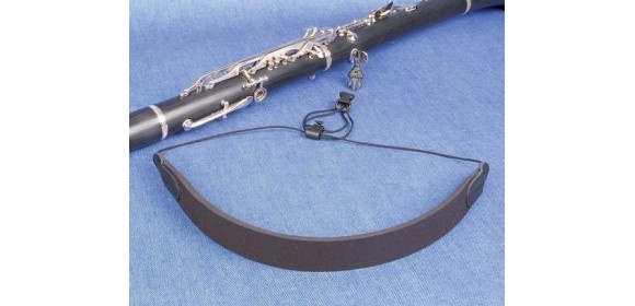 Klarinettengurt Clarinet Loop Strap Schwarz, Länge 44,5 - 58,4 cm