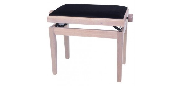 Pianobank Deluxe White Ash Bezug schwarz