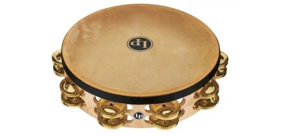 Tambourin Pro 10in Double Row With Head 10" Messing
