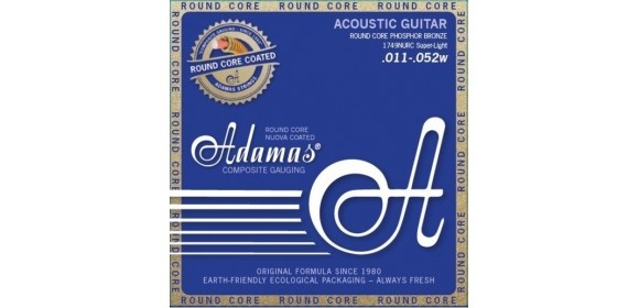 Akustik-Gitarren Saiten Nuova Phosphor Bronze beschichtet Round Core Super Light .011-.052