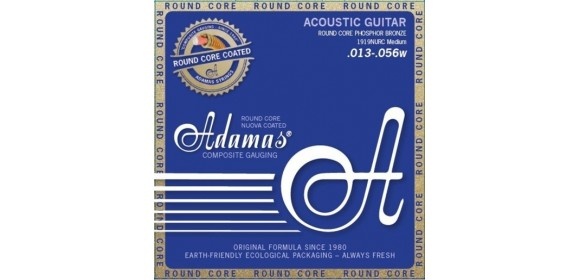 Akustik-Gitarren Saiten Nuova Phosphor Bronze beschichtet Round Core Medium .013-.056
