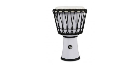 Djembe World 7-inch Rope Tuned Circle Weiß