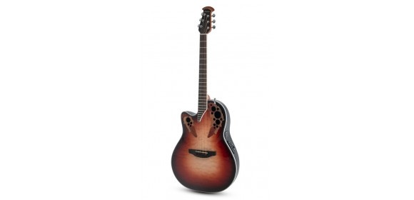 E-Akustikgitarre Celebrity Elite Plus Mid Cutaway Lefthand Ruby Burst