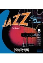 E-Bass Saiten Jazz Bass Flat Wound Satz 5-str. long