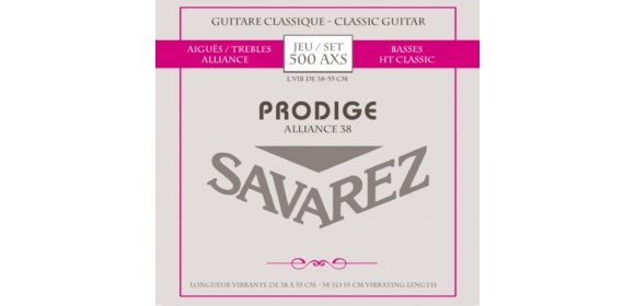 Klassikgitarre-Saiten Prodige 38 Kindergitarre 1/8-1/2 Carbon