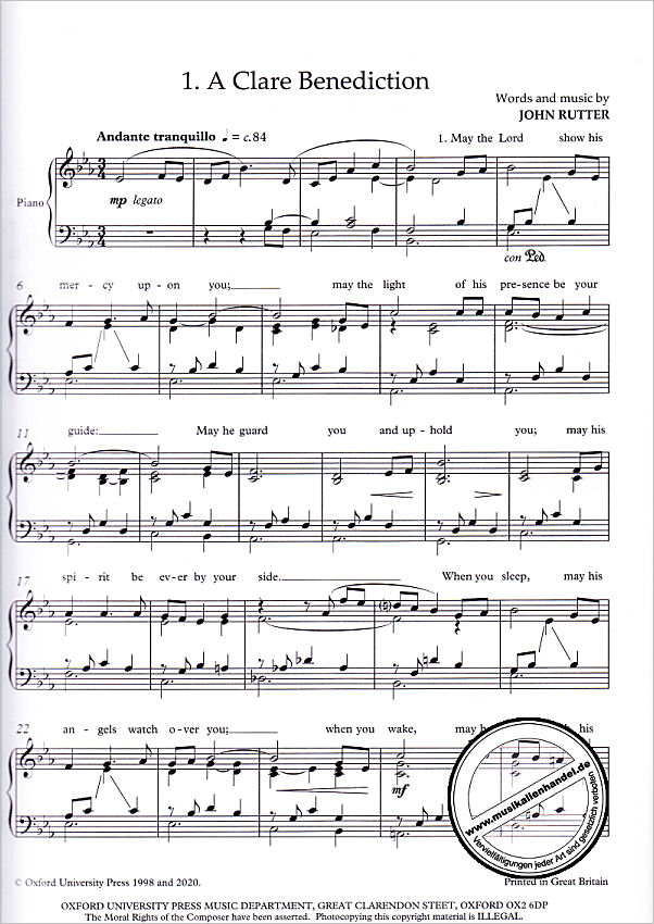 Notenbild für 978-0-19-354462-8 - The John Rutter piano album