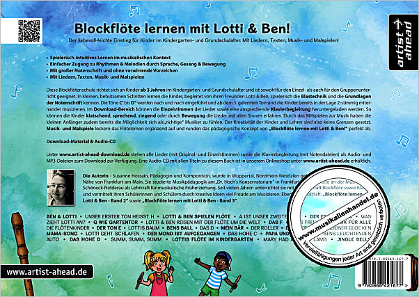 Notenbild für 978-3-86642-167-7 - Blockflöte lernen mit Lotti + Ben 2
