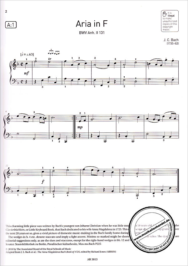 Notenbild für 9781848498730 - Selected Piano Exam Pieces 2017-2018 Grade 1